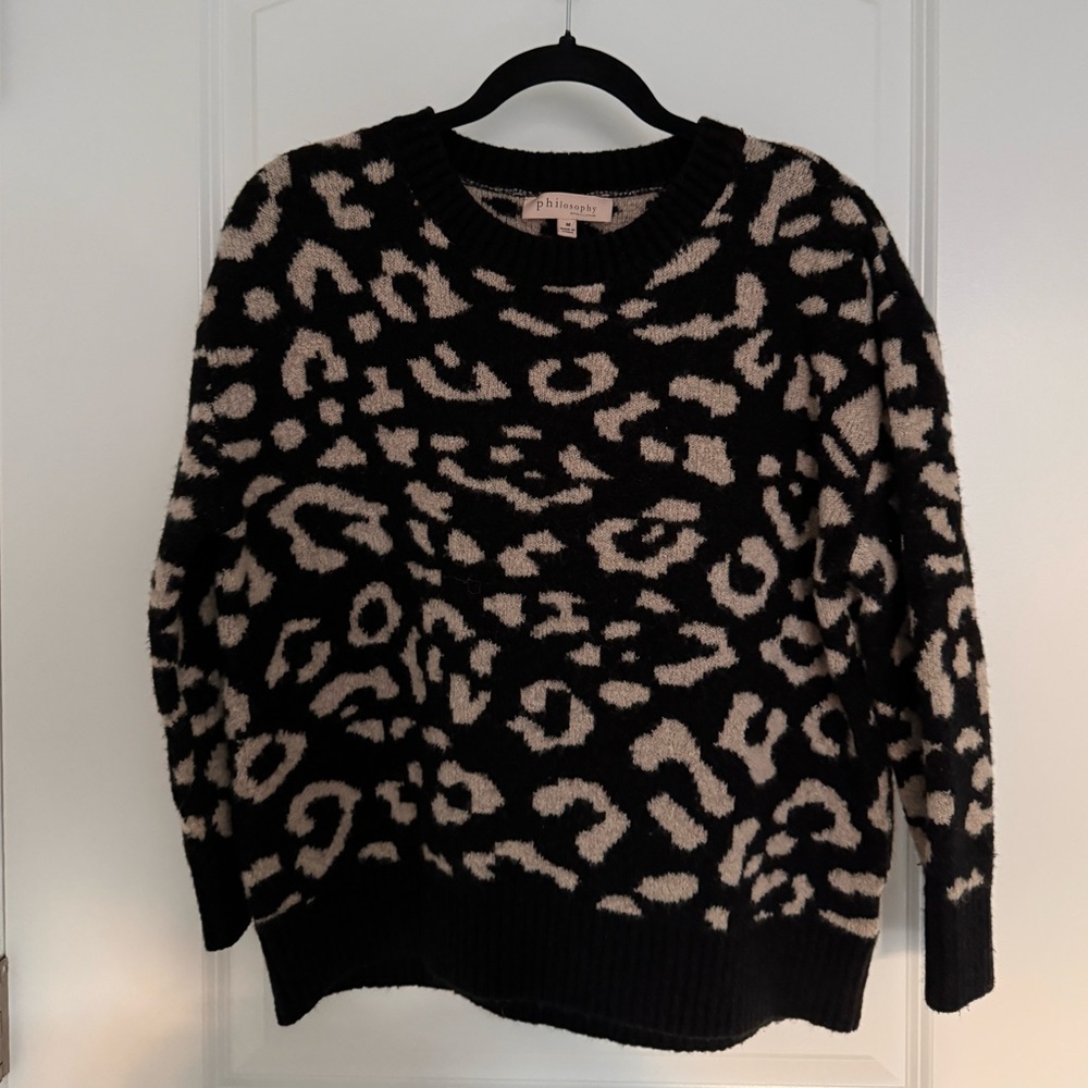 Philosophy Leopard Print Sweater